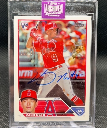 2023 Topps Archives Signature Series #21 Zach Neto — front