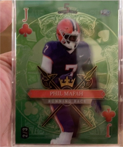 2024 Wild Card 5 Card Draw Stacked Deck Phil Mafah Jack of Clubs 2/3 — front