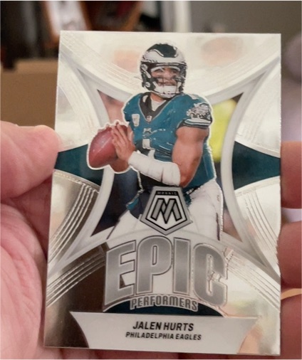 2024 Panini Mosaic Epic Performers #EP-JH Jalen Hurts — front