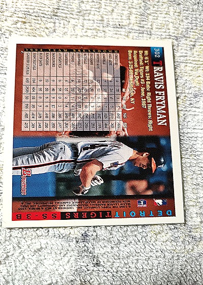 1993 Bowman #302 Travis Fryman — back