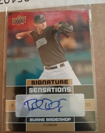 2010 Upper Deck Signature Sensations #BA Burke Badenhop — front