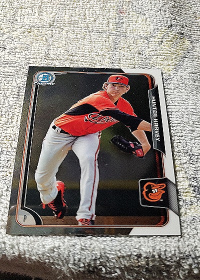 2015 Bowman Chrome #76 Hunter Harvey — front