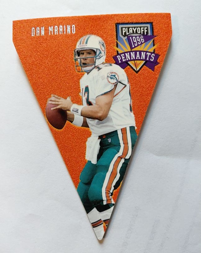 1996 Playoff Contenders Pennants #13 Dan Marino — front