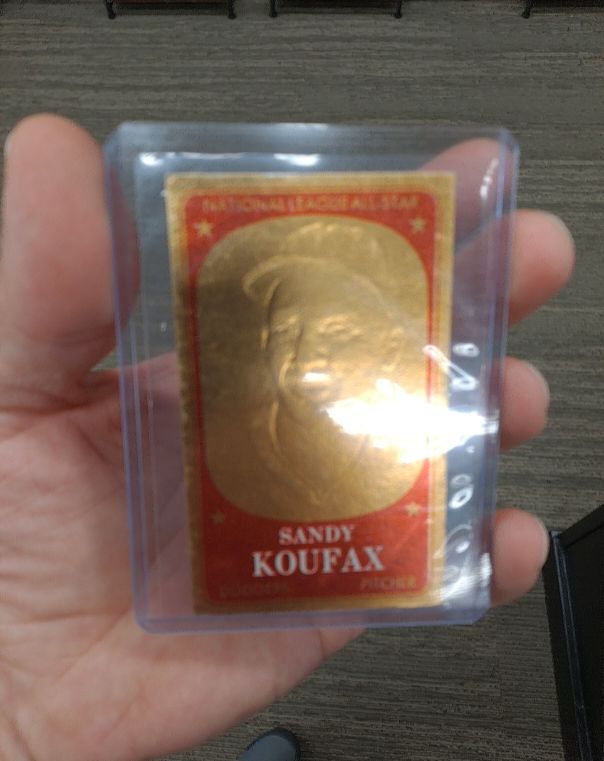 1965 Topps Embossed #8 Sandy Koufax — front