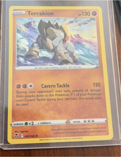 2022 Pokémon #097 Terrakion Silver Tempest — front