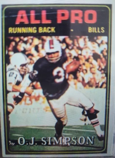 1974 Topps #130 O.J. Simpson All-Pro Buffalo Bills — front