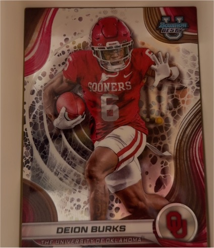 2024 Bowman University Best #5 Deion Burks — front