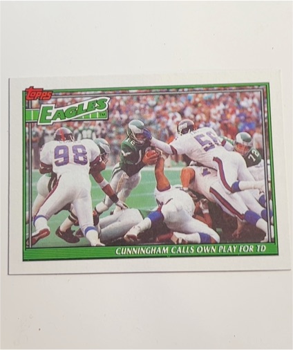 1991 Topps #648 Randall Cunningham — front