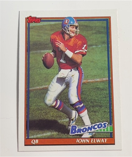 1991 Topps #554 John Elway — front