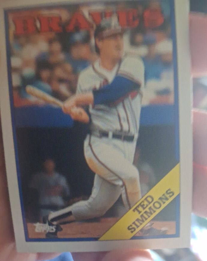 1988 Topps #791 Ted Simmons Atlanta Braves — front