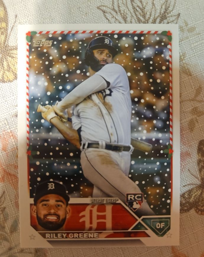 2023 Topps Holiday #H70 Riley Greene — front