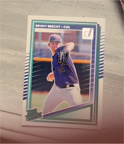 2025 Donruss #105 Brody Brecht Rated Prospect Colorado Rockies — front