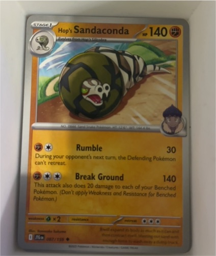 2025 Pokémon Journey Together #87 Hop's Sandaconda — front