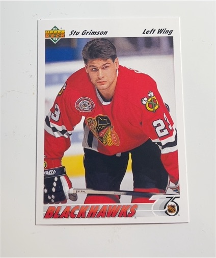 1991-92 Upper Deck #416 Stu Grimson — front