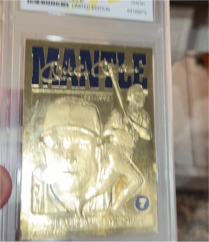 1996 Bleachers 23 Karat Gold #7 Mickey Mantle — front