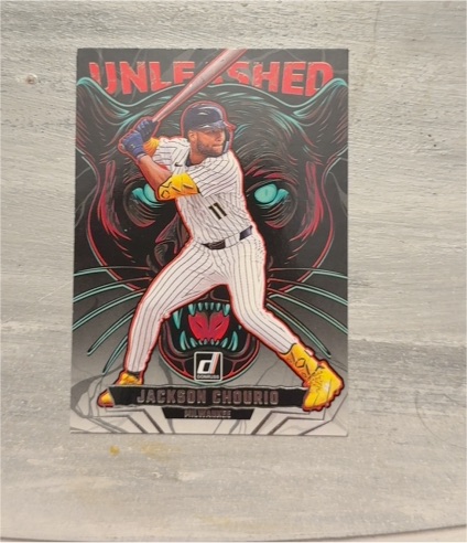 2025 Donruss #10 Jackson Chourio Unleashed Insert — front
