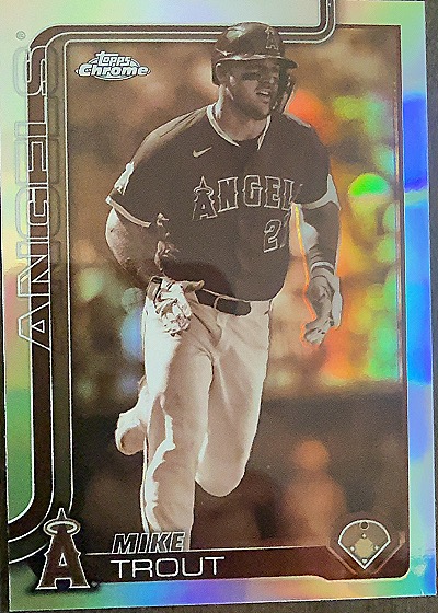 2025 Topps Chrome #100 Mike Trout — front