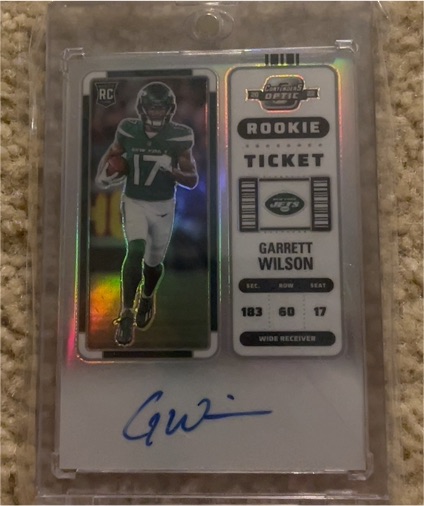2022 Panini Contenders Optic #173 Garrett Wilson Rookie Ticket — front