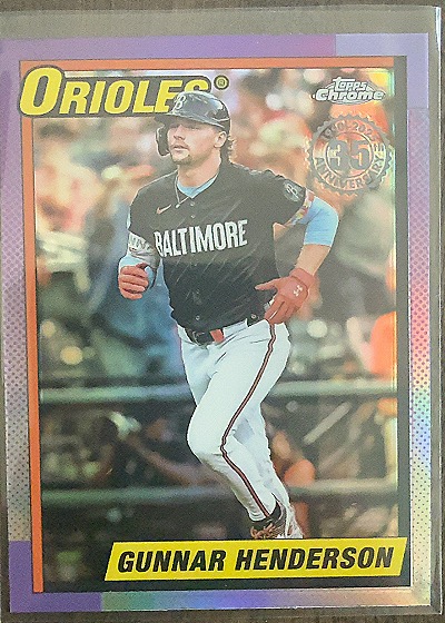 2025 Topps Chrome 1990 35th Anniversary #90CB-3 Gunnar Henderson — front