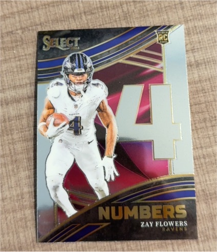 2023 Panini Select Numbers #NMB-ZFL Zay Flowers — front