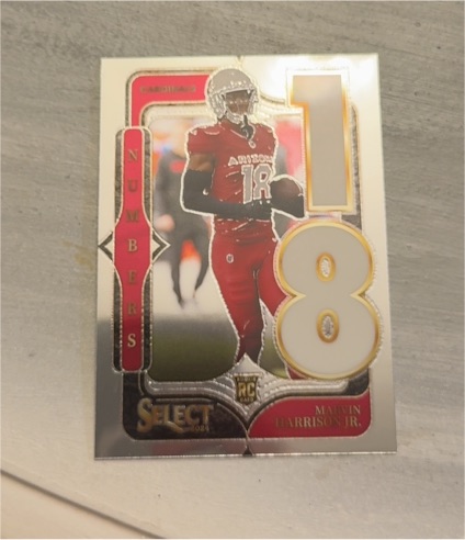 2024 Panini Select - Select Numbers #4 Marvin Harrison Jr. — front