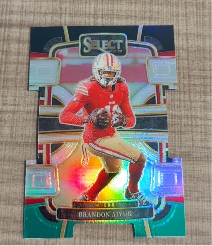 2023 Panini Select #89 Brandon Aiyuk Concourse Silver Prizm Die Cut San Francisco 49ers — front