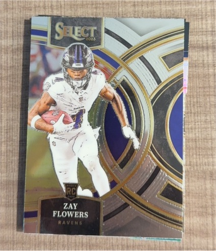 2023 Panini Select #157 Zay Flowers Rookie Premier Level Ravens — front