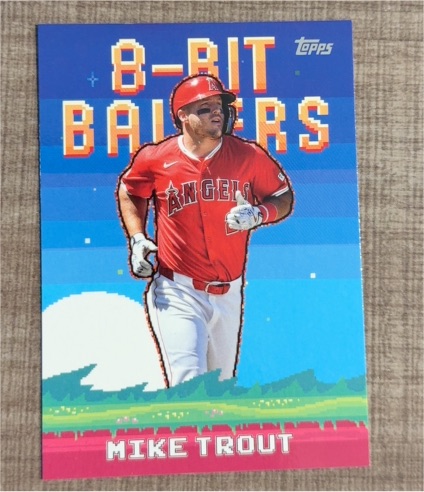 2025 Topps Series 1 Celebration 8-Bit Ballers #8B-2 Mike Trout — front