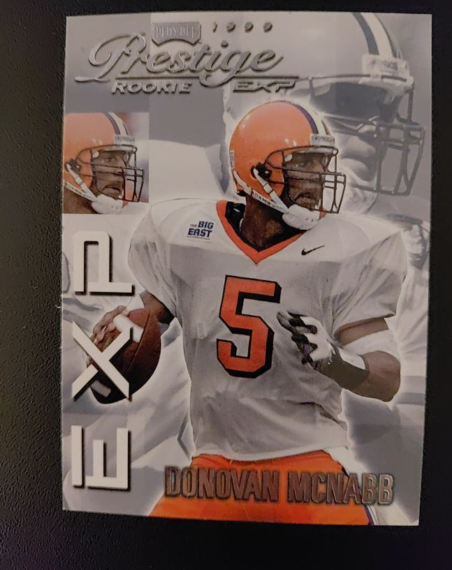 1999 Playoff Prestige EXP #EX38 Donovan McNabb Rookie — front