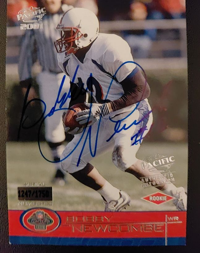 2001 Pacific #457 Bobby Newcombe Rookie Auto — front