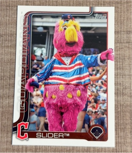 2025 Topps Series 1 Celebration #M-8 Slider Cleveland Guardians Mascot — front