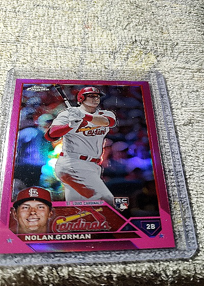 2023 Topps Chrome #192 Nolan Gorman Rookie — front