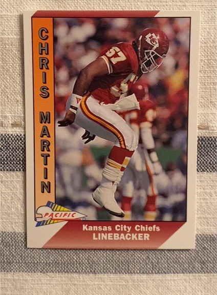 1991 Pacific Football #57 Chris Martin — front