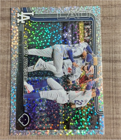 2025 Topps Series 1 #255 Dodgers Swagger Team Card — front