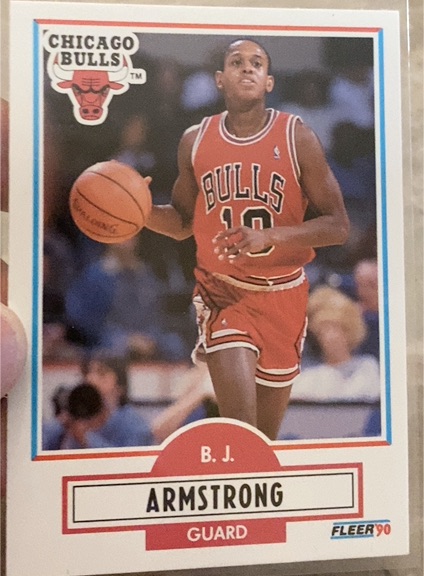 1990-91 Fleer #22 B.J. Armstrong — front