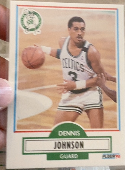 1990-91 Fleer #9 Dennis Johnson — front