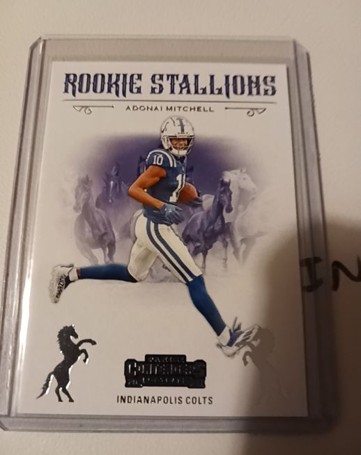 2024 Panini Contenders #17 Adonai Mitchell Rookie Stallions — front