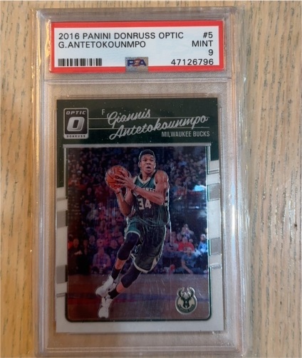 2016 Panini Donruss Optic #5 Giannis Antetokounmpo — front