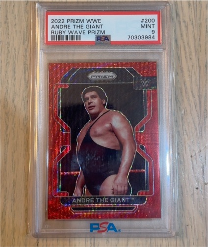 2022 Panini Prizm WWE #200 Andre The Giant Ruby Wave Prizm — front