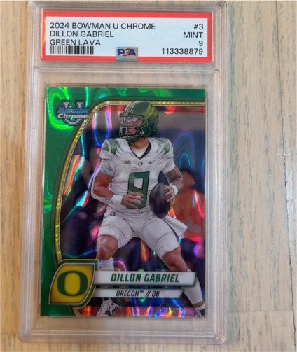 2024 Bowman Chrome #3 Dillon Gabriel Green Lava — front