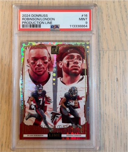 2024 Donruss #16 Bijan Robinson / Drake London Production Line — front