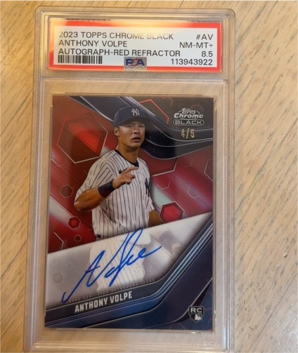 2023 Topps Chrome Black #AV Anthony Volpe — front