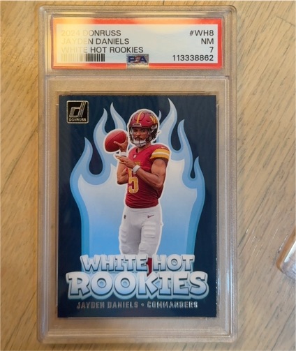 2024 Donruss #WH8 Jayden Daniels White Hot Rookies — front