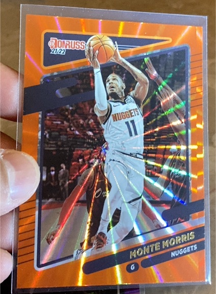 2021-22 Donruss #63 Monte Morris Orange Laser — front