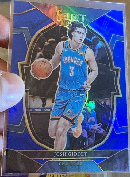 2022-23 Panini Select Concourse Blue Prizm #60 Josh Giddey — front