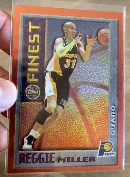 1995-96 Topps Finest #M14 Reggie Miller — front
