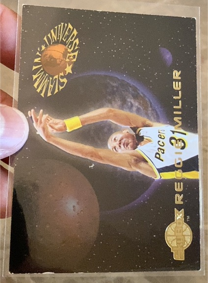 1994-95 SkyBox Premium Slammin' Universe #SU15 Reggie Miller — front