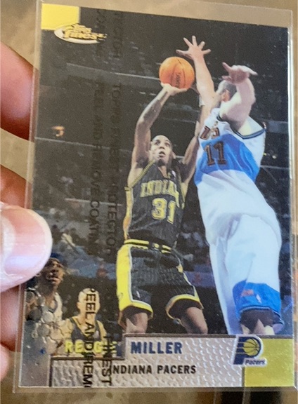 1999 Topps Finest #17 Reggie Miller — front