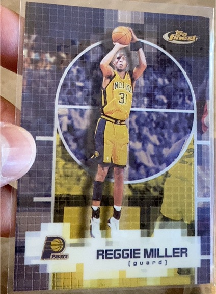 2000-01 Topps Finest #43 Reggie Miller — front