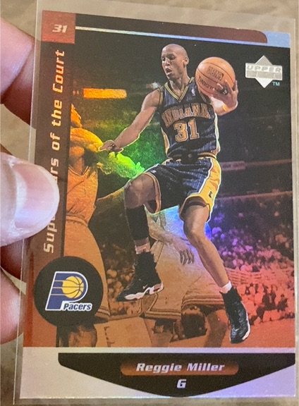1998 Upper Deck Ovation #C11 Reggie Miller Superstars of the Court — front